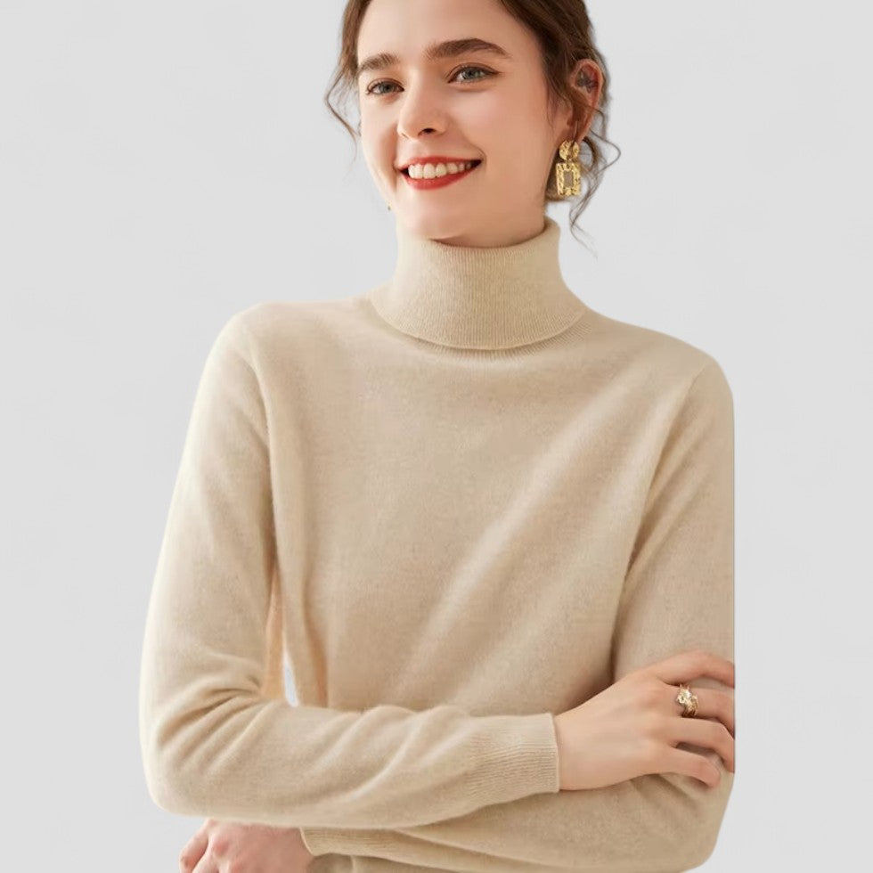 VogeLuxe | Pull col roulé en cachemire pour femme 2