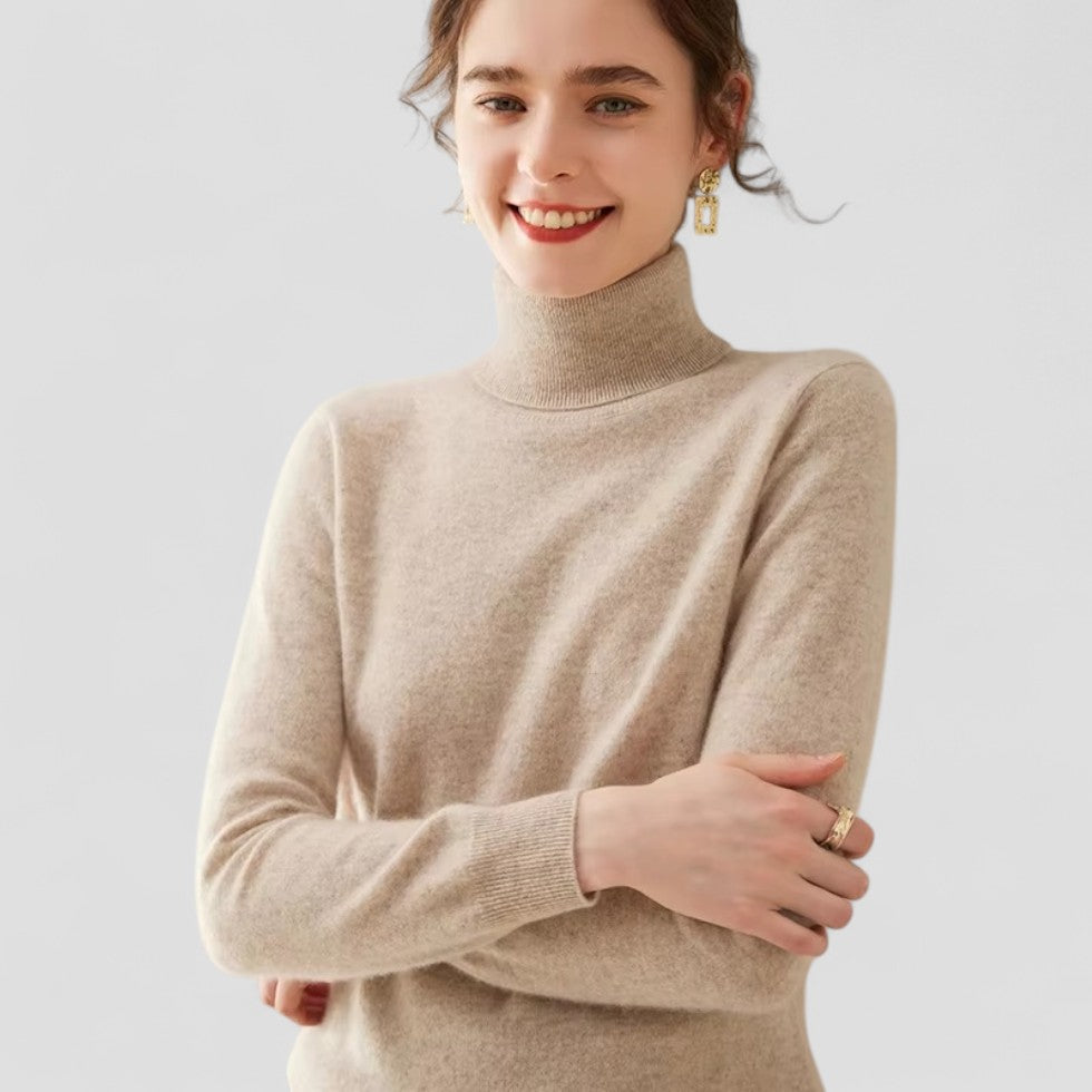 VogeLuxe | Pull col roulé en cachemire pour femme 3