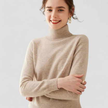 VogeLuxe | Pull col roulé en cachemire pour femme 3