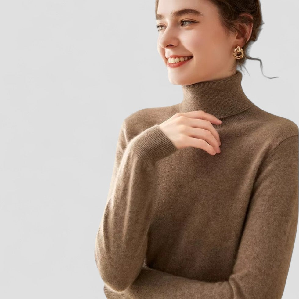 VogeLuxe | Pull col roulé en cachemire pour femme 5