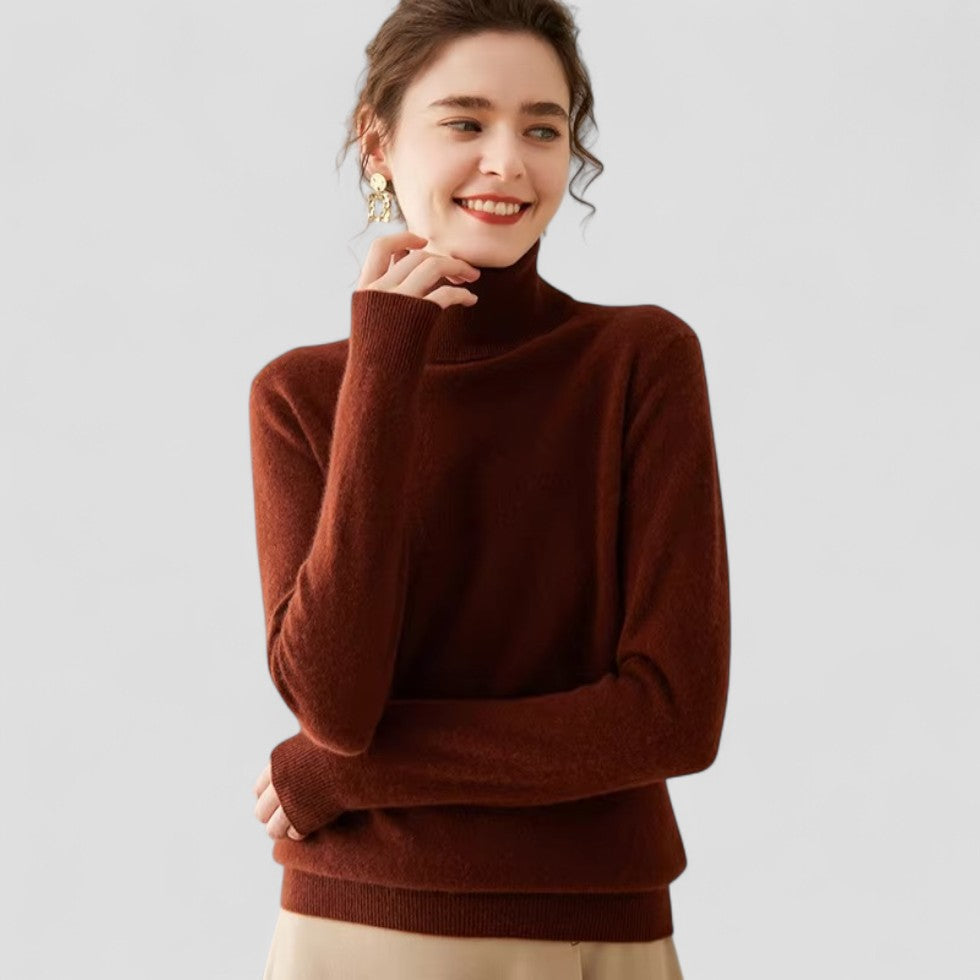 VogeLuxe | Pull col roulé en cachemire pour femme 6