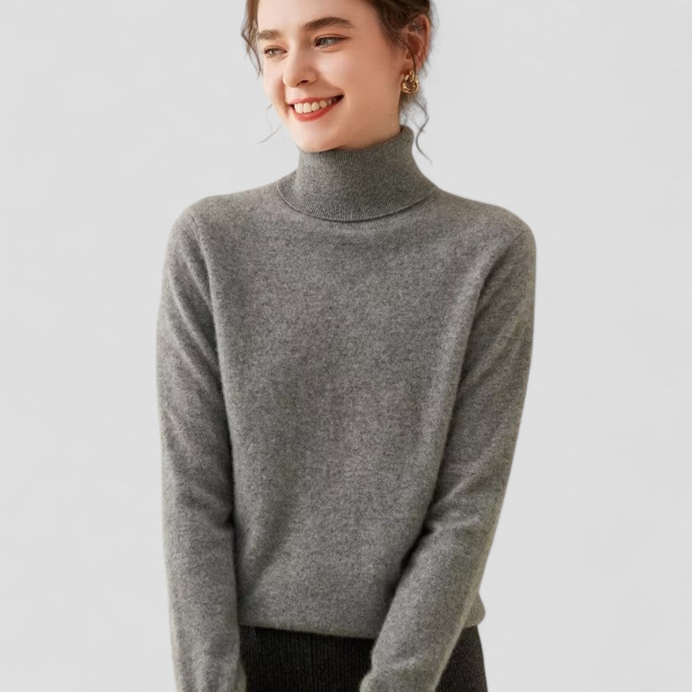 VogeLuxe | Pull col roulé en cachemire pour femme 9