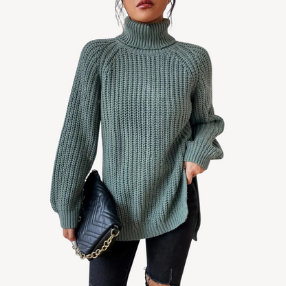 Pull col roulé femme tendance rétro - PanierRoyale