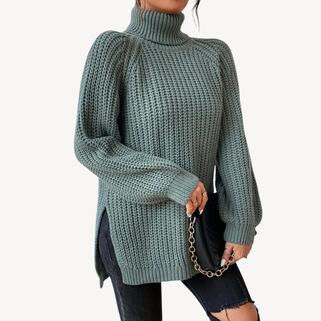 VogeLuxe | Pull col roulé en maille style années 2000 pour femme 3