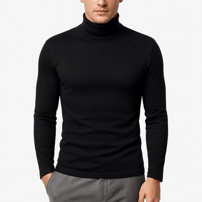 Pull Homme Coton Manches Longues Col Roulé