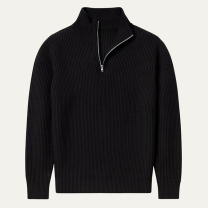 VogeLuxe | Pull côtelé à col zippé pour homme 1