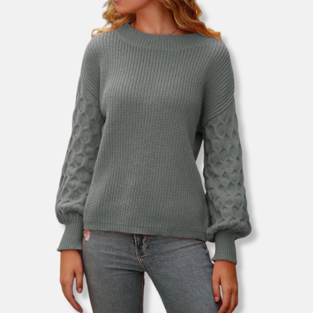 VogeLuxe | Pull côtelé texturé pour femme 2