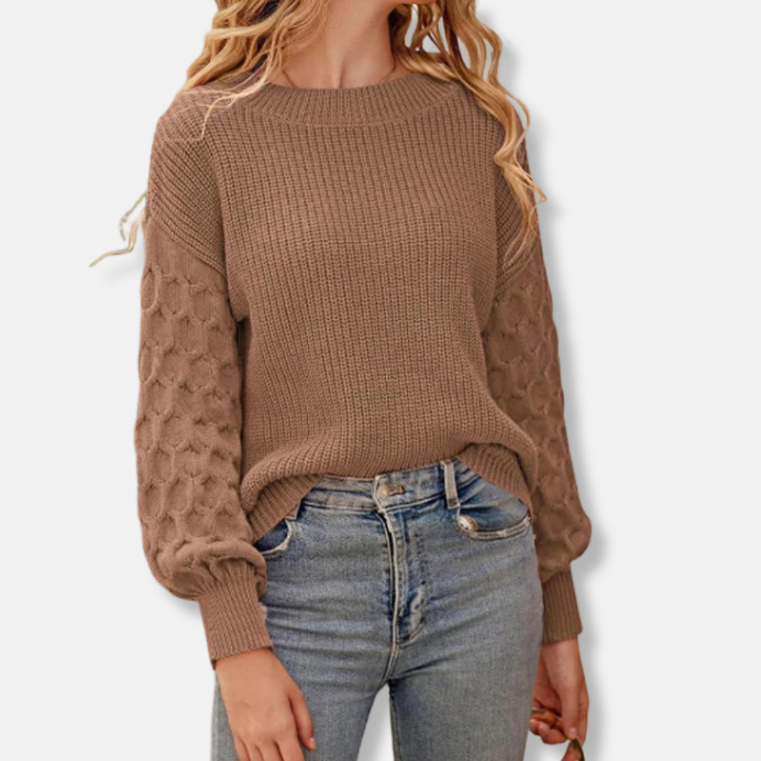 VogeLuxe | Pull côtelé texturé pour femme 3