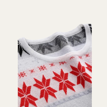 VogeLuxe | Pull de Noël classique en maille à motif renne pour homme 1