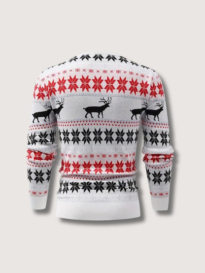 VogeLuxe | Pull de Noël classique pour homme à motif renne Fair Isle 2