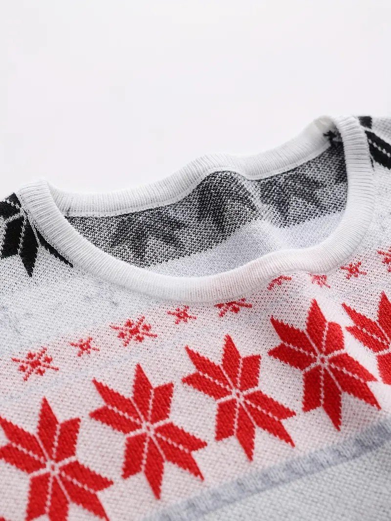 VogeLuxe | Pull de Noël classique pour homme à motif renne Fair Isle 4