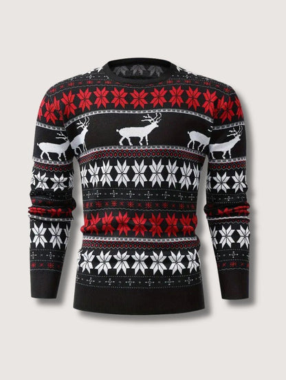 VogeLuxe | Pull de Noël classique pour homme à motif renne Fair Isle 9