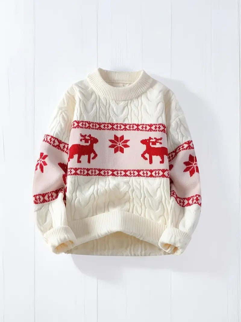 VogeLuxe | Pull de Noël en maille torsadée pour homme 0