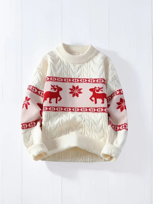VogeLuxe | Pull de Noël en maille torsadée pour homme 0