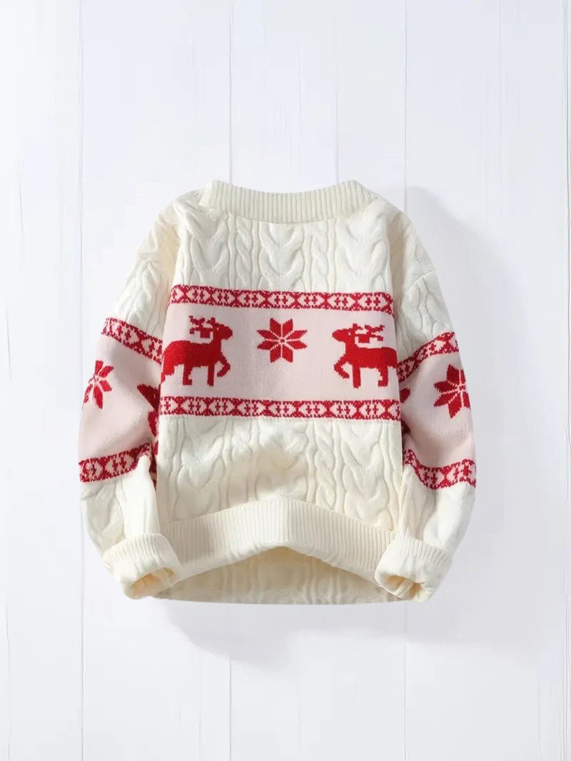 VogeLuxe | Pull de Noël en maille torsadée pour homme 1
