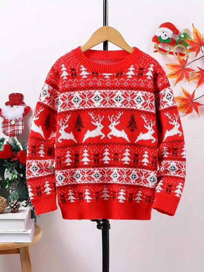 VogeLuxe | Pull de Noël nordique pour homme avec motif de rennes 0