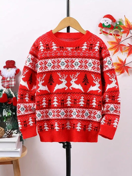 VogeLuxe | Pull de Noël nordique pour homme avec motif de rennes 0