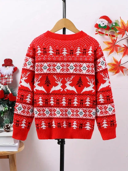 VogeLuxe | Pull de Noël nordique pour homme avec motif de rennes 1