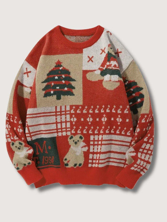 Pull Festif Hiver pour Homme Coloré et Doux - PanierRoyale