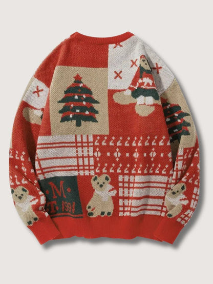 VogeLuxe | Pull de Noël patchwork festif pour homme 1