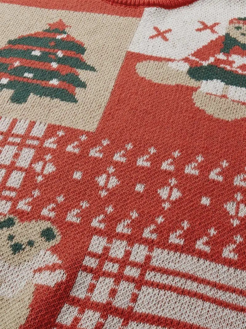 VogeLuxe | Pull de Noël patchwork festif pour homme 3