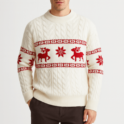 Pull Cachemire Homme Élégant à Motif Animal