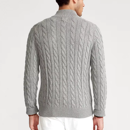 VogeLuxe | Pull décontracté en maille torsadée pour homme 2