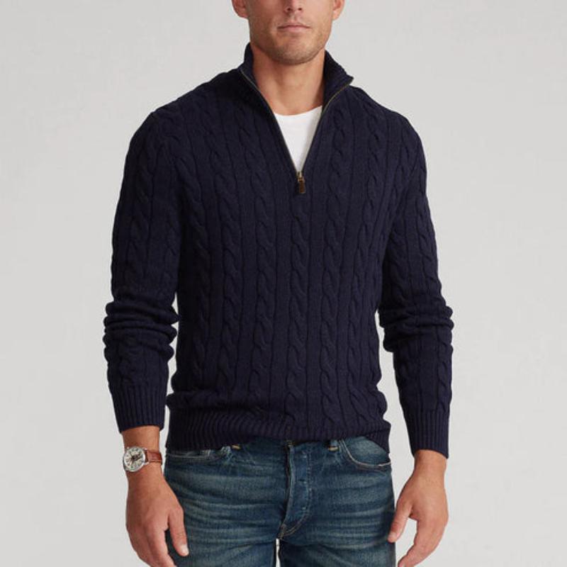 VogeLuxe | Pull décontracté en maille torsadée pour homme 4