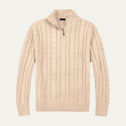 Pull en maille torsadée casual pour homme