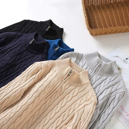 VogeLuxe | Pull décontracté en maille torsadée pour homme 7