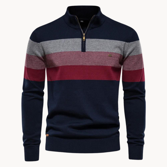 VogeLuxe | Pull demi-zip color-block pour homme 0