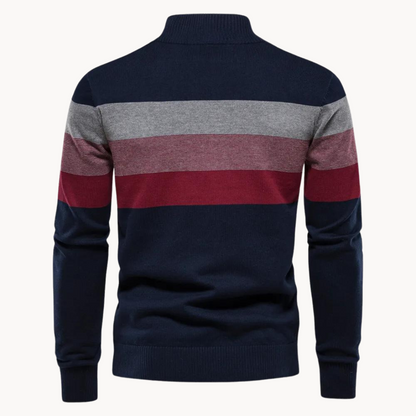 VogeLuxe | Pull demi-zip color-block pour homme 1