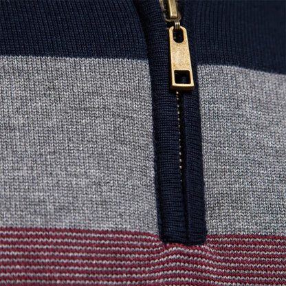 VogeLuxe | Pull demi-zip color-block pour homme 5