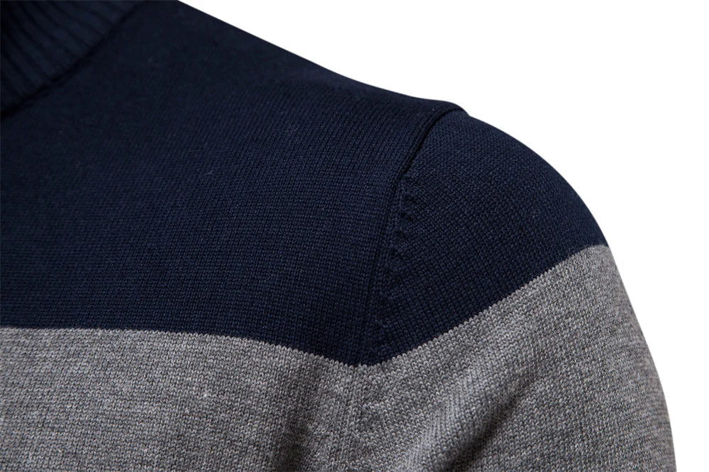 VogeLuxe | Pull demi-zip color-block pour homme 6
