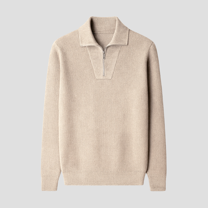 VogeLuxe | Pull demi-zip côtelé pour homme 1