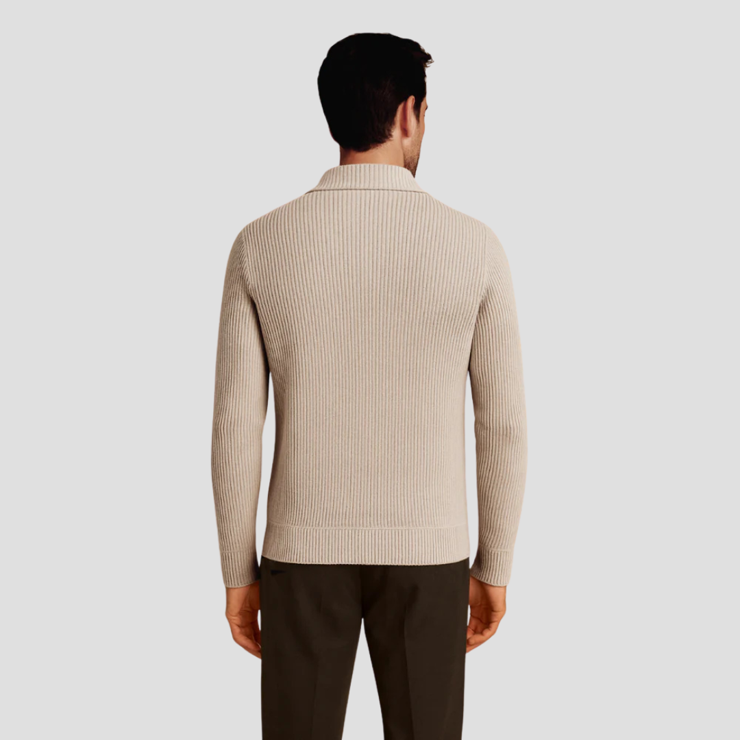 VogeLuxe | Pull demi-zip côtelé pour homme 3