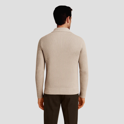 VogeLuxe | Pull demi-zip côtelé pour homme 3