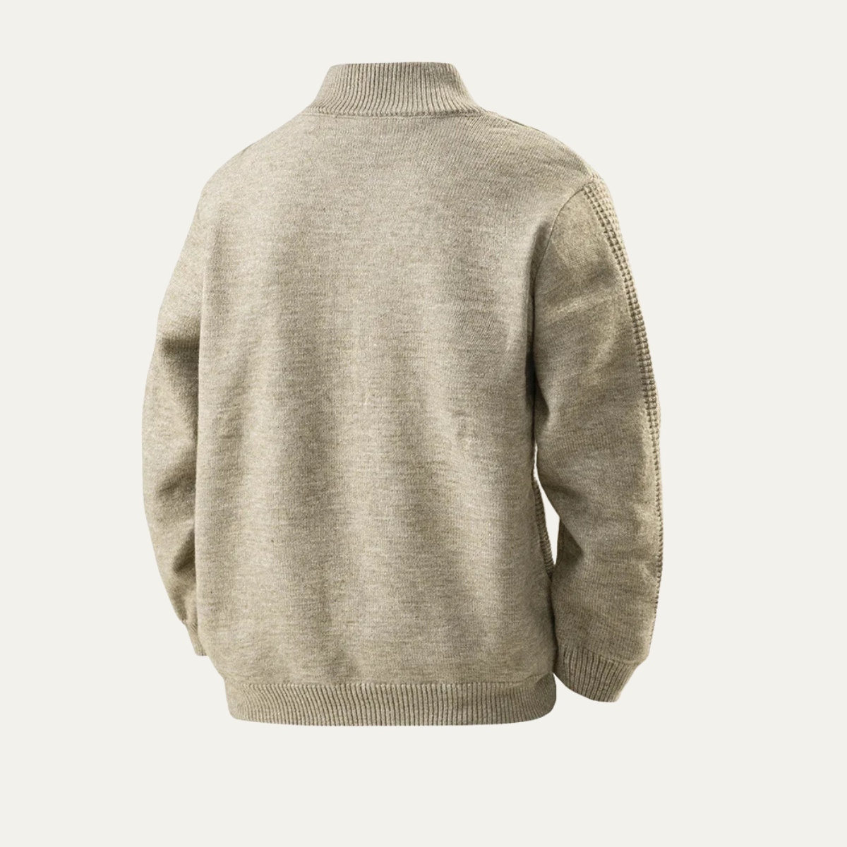 VogeLuxe | Pull demi-zip en maille gaufrée pour homme 2