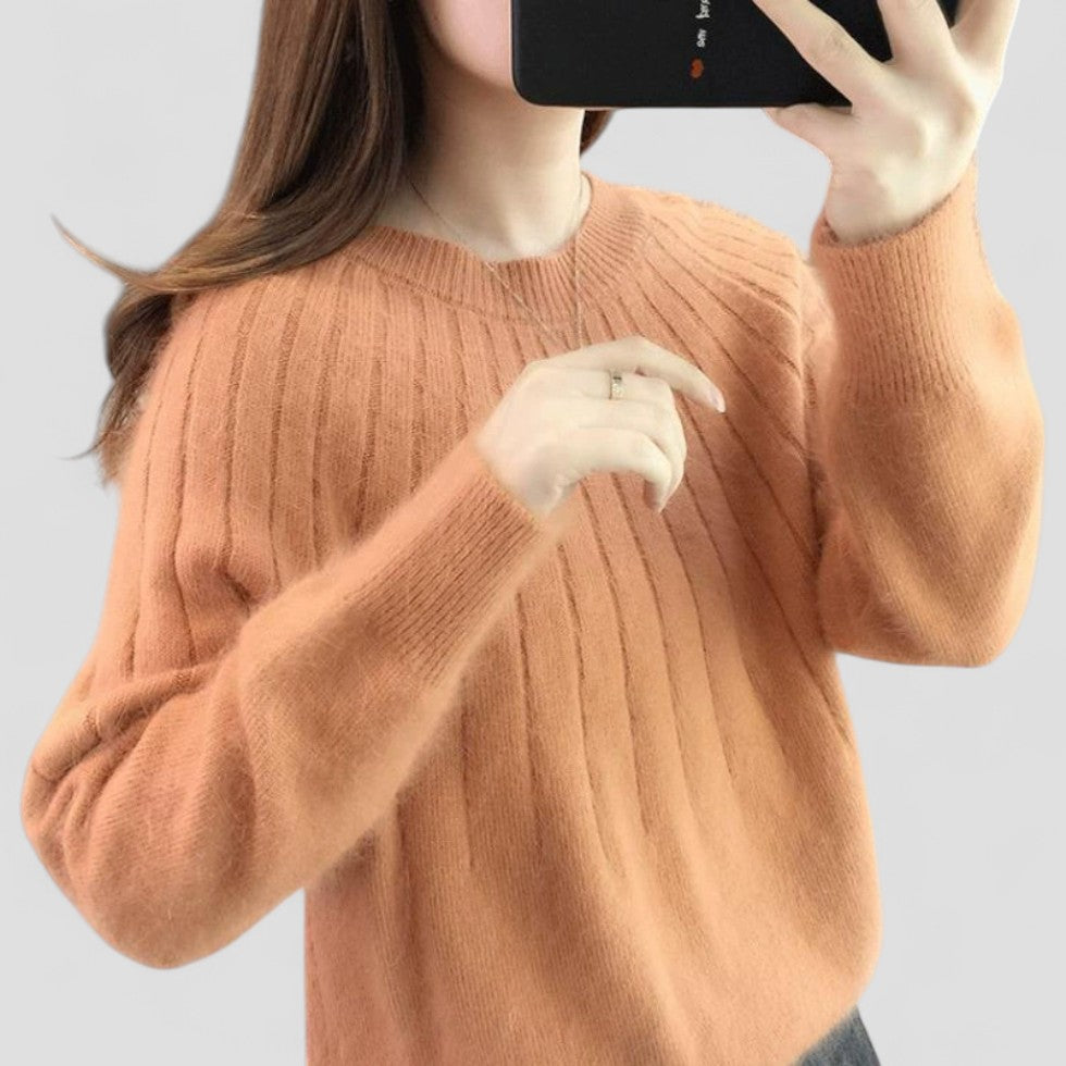 VogeLuxe | Pull doublé uni et confortable pour femme 1