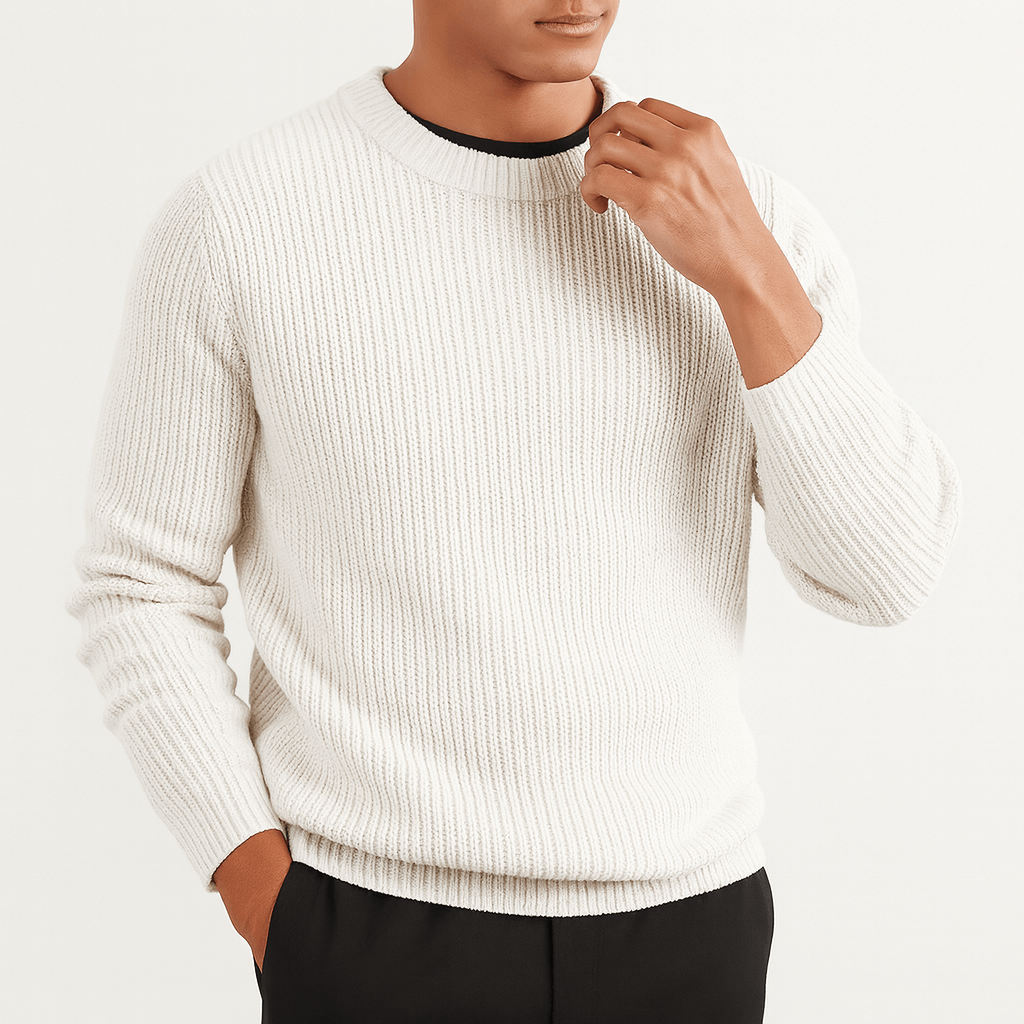 VogeLuxe | Pull en cachemire rayé pour homme 0
