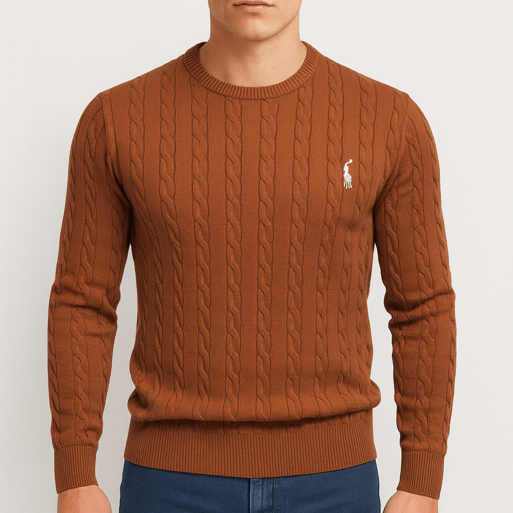 Pull Homme Coton Doux avec Imprimé Cerf
