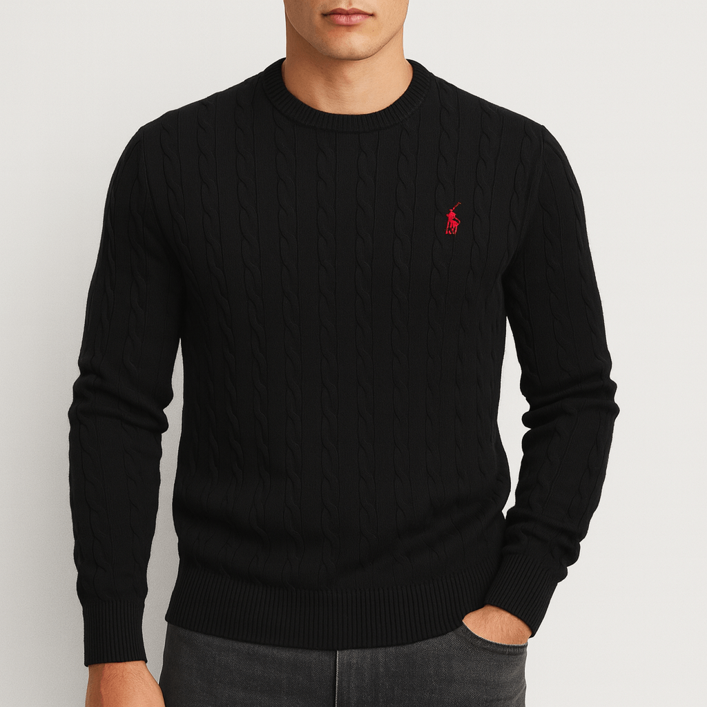 VogeLuxe | Pull en coton pour homme avec logo cerf 2