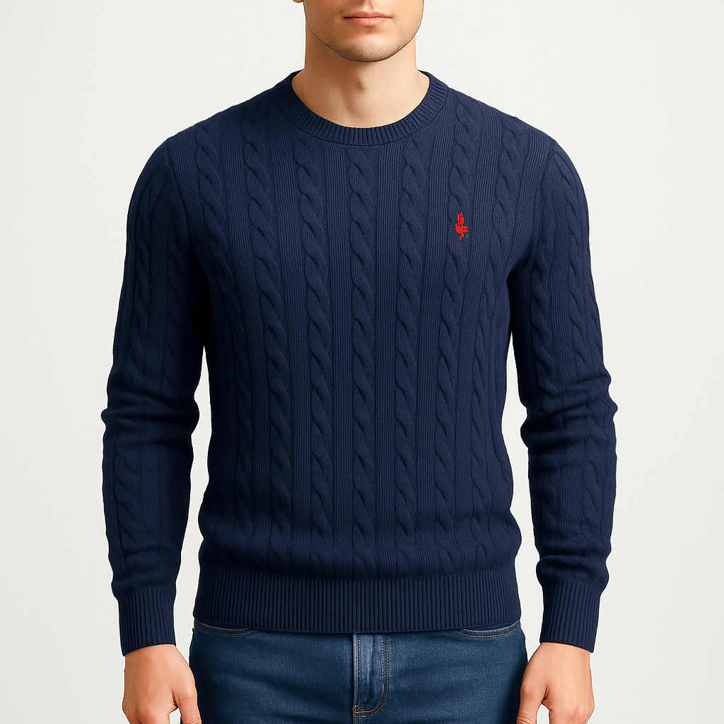 VogeLuxe | Pull en coton pour homme avec logo cerf 4