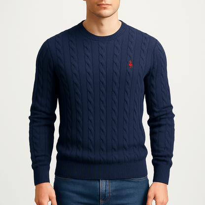 VogeLuxe | Pull en coton pour homme avec logo cerf 4