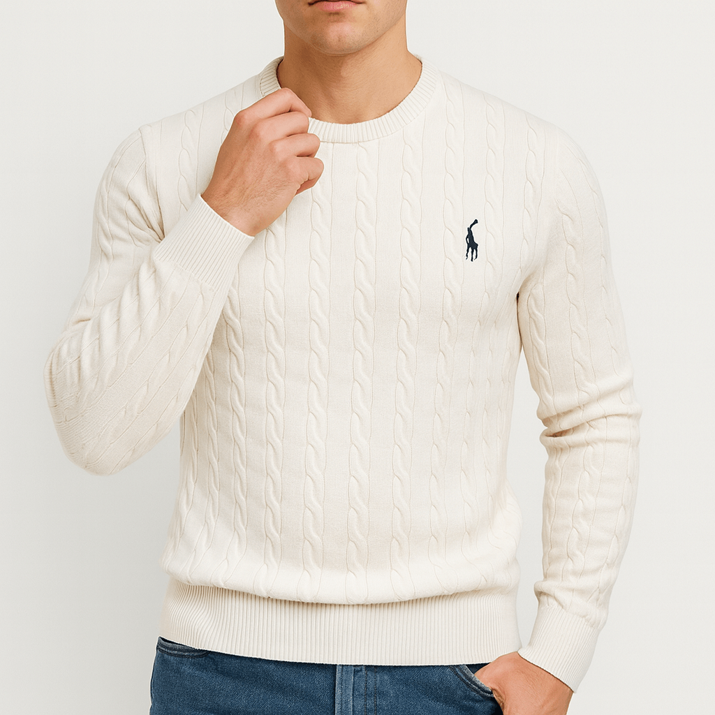 VogeLuxe | Pull en coton pour homme avec logo cerf 5