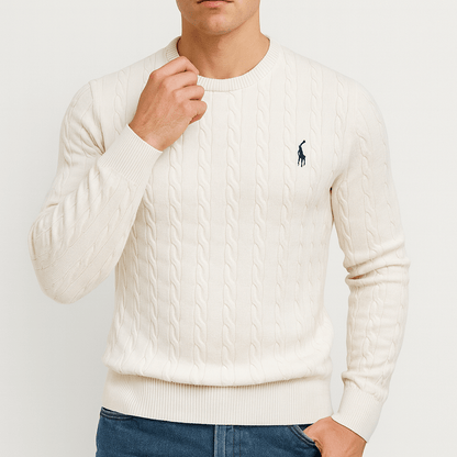 Pull Homme Coton Doux avec Imprimé Cerf