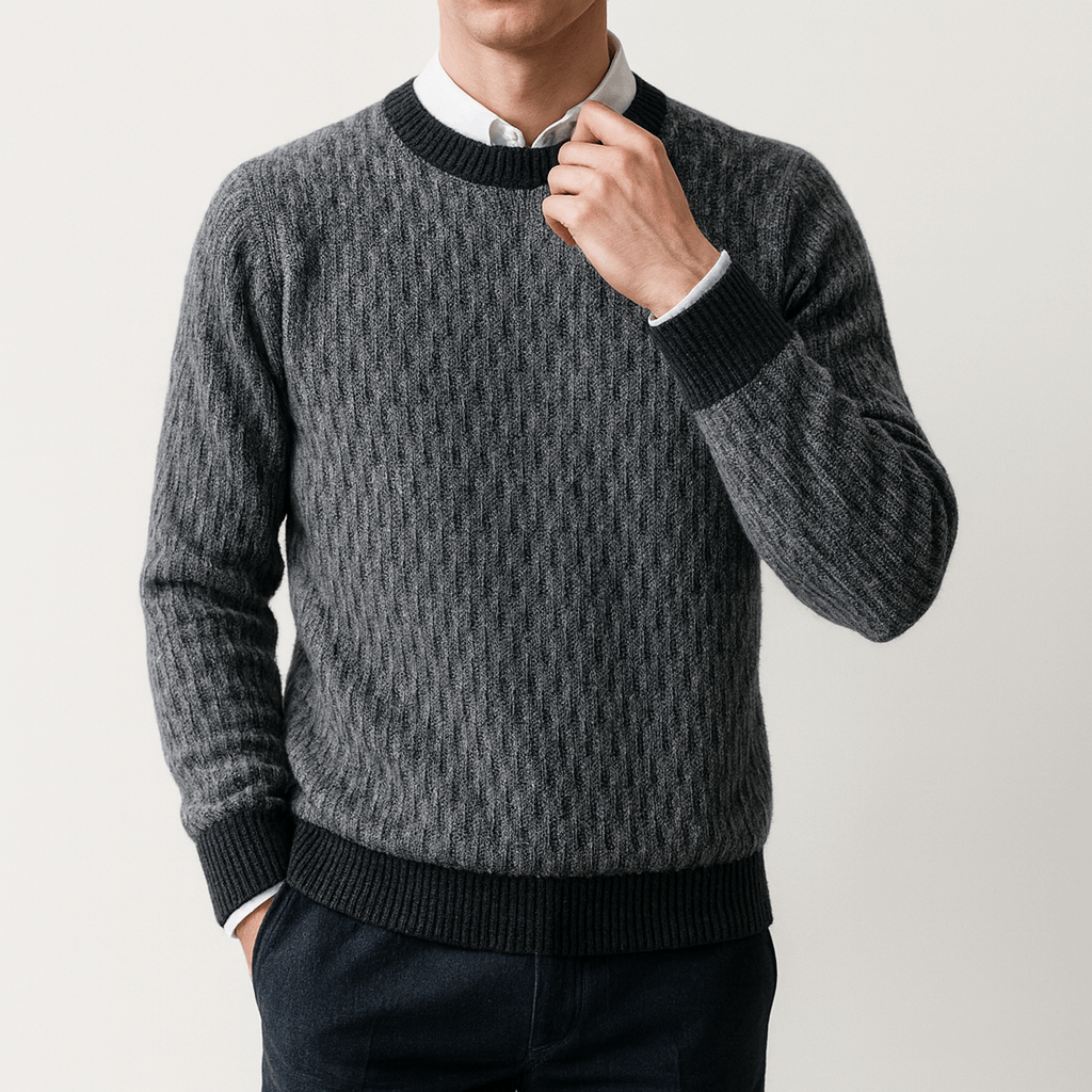 VogeLuxe | Pull en laine jacquard pour homme 0