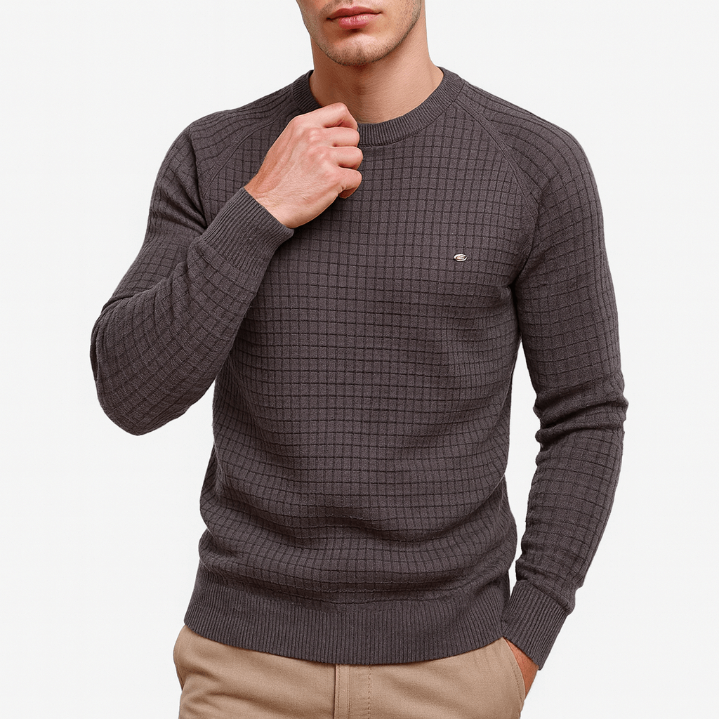 Pull en Maille à Carreaux Traditionnel Homme