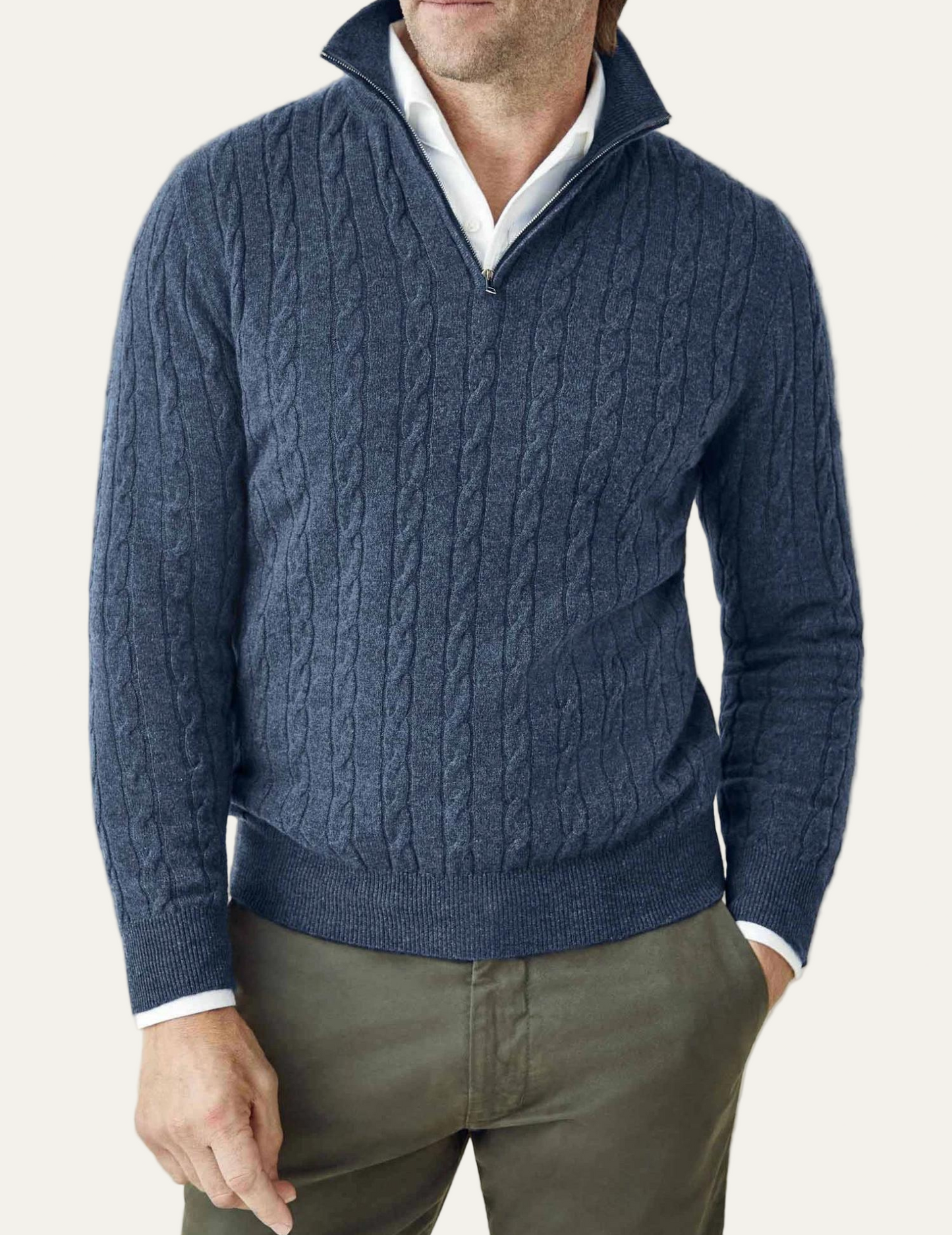 VogeLuxe | Pull en maille à col montant pour homme 0
