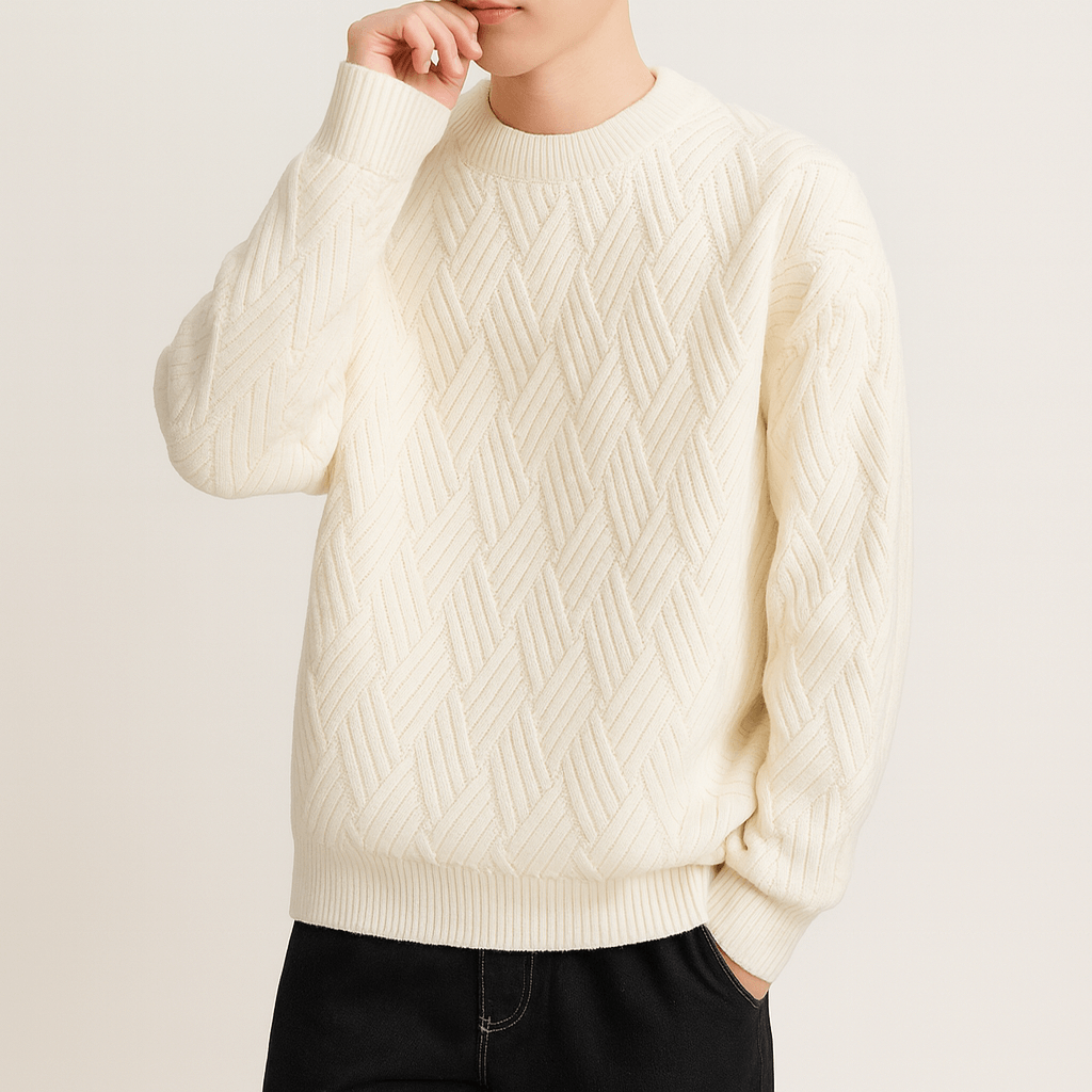 VogeLuxe | Pull en maille à col rond pour homme 1